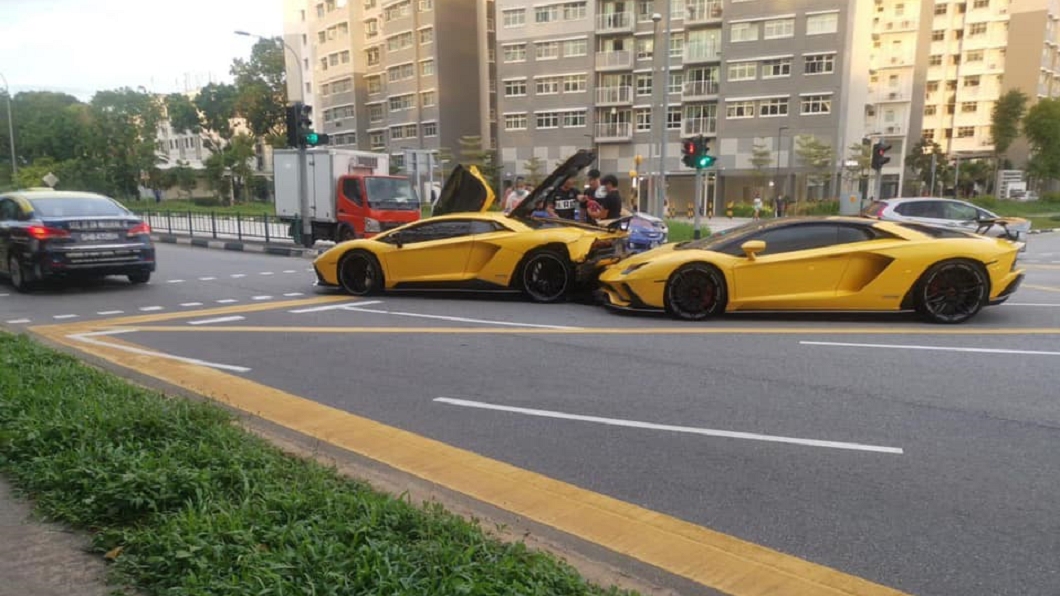 這車禍賠慘!千萬藍寶堅尼遭追撞 竟是同款同色超跑闖禍