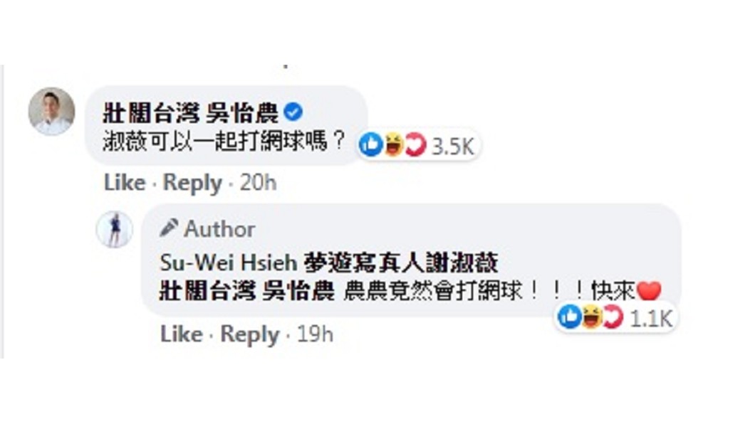 (圖/翻攝自謝淑薇臉書)