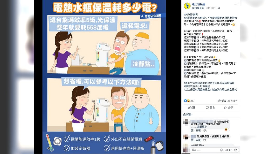 （圖／翻攝自電力粉絲團）
