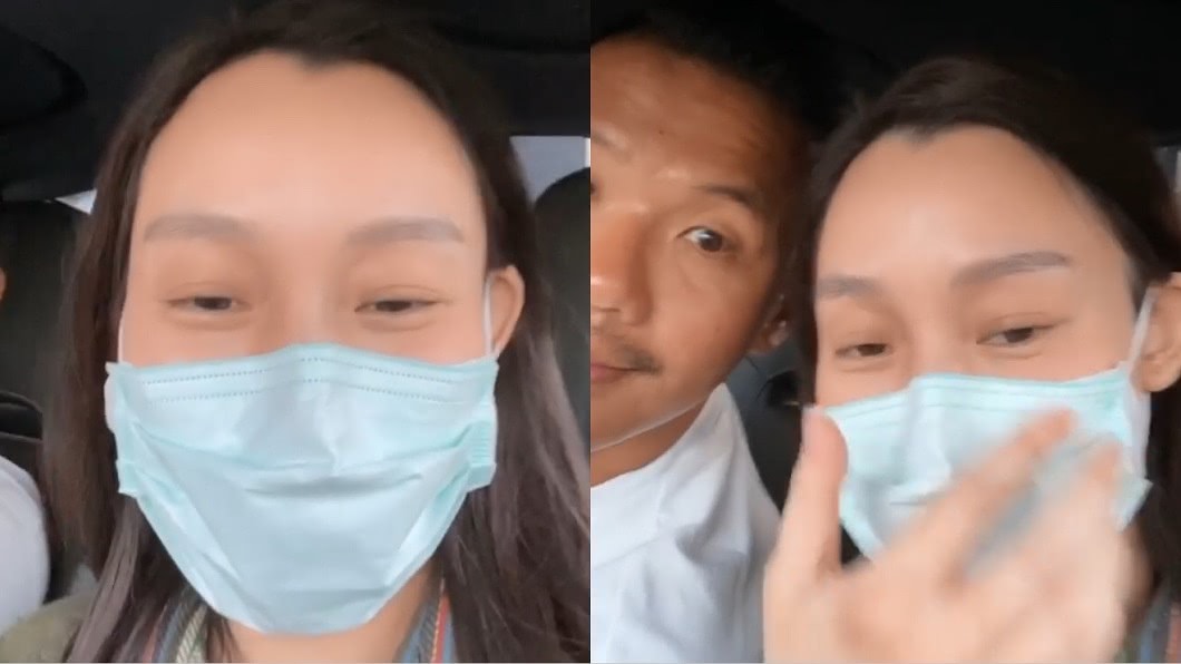 范范和黑人合體示範如何延長口罩使用壽命,沒想到被抓包口罩戴反。(圖/翻攝自范瑋琪IG)