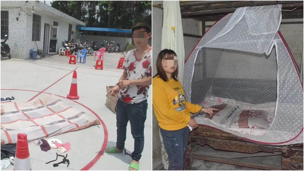 劉女和覃男指認做案現場。(圖/翻攝自上海熱線網)