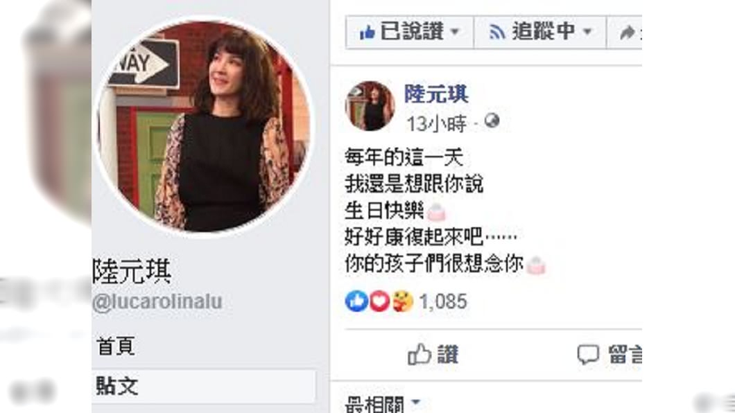 (圖/翻攝自陸元琪臉書)