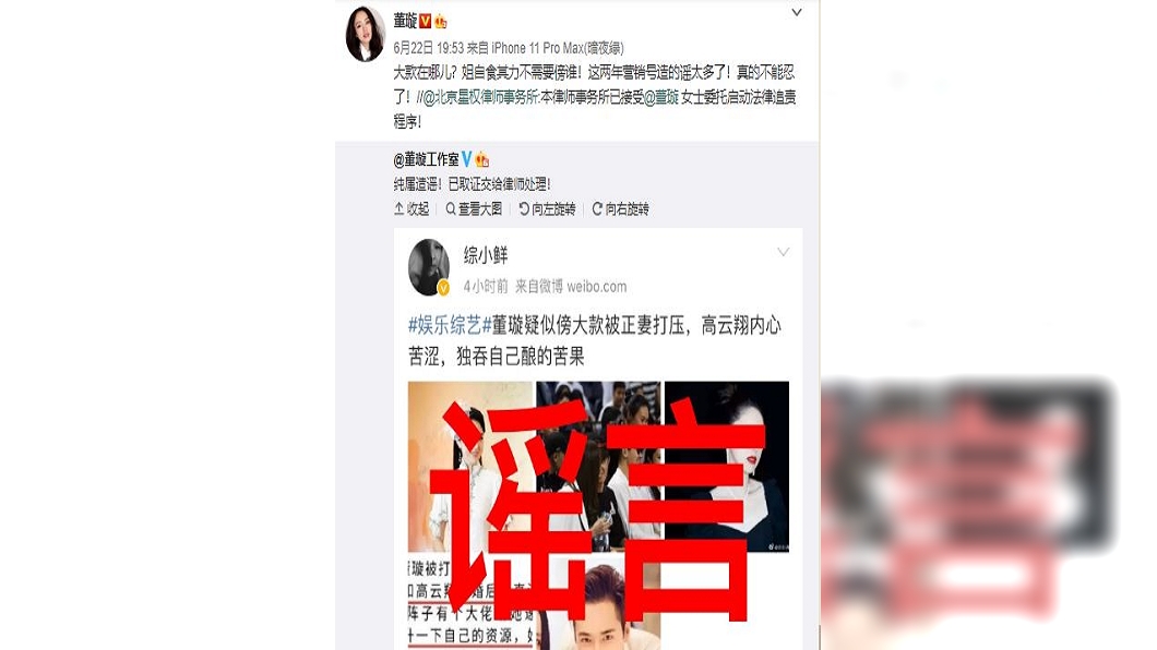 （圖／翻攝自董璇微博）