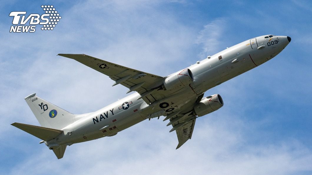 美國海軍出動P-8海神式偵察機監控。（示意圖／TVBS）