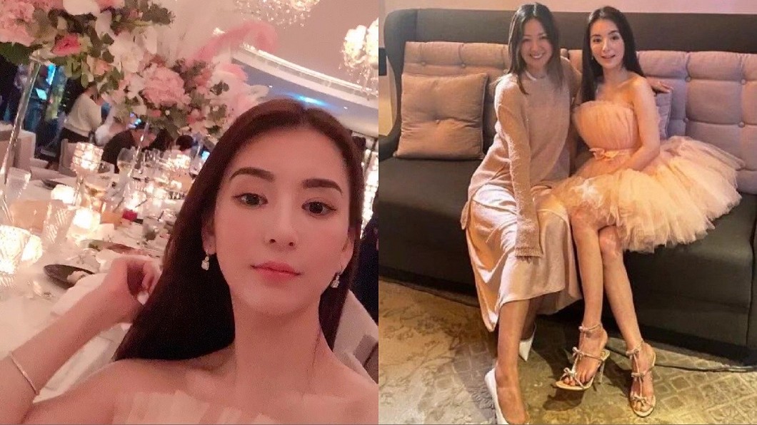 方媛身著粉色蓬蓬裙宛如公主。(圖/翻攝自微博)