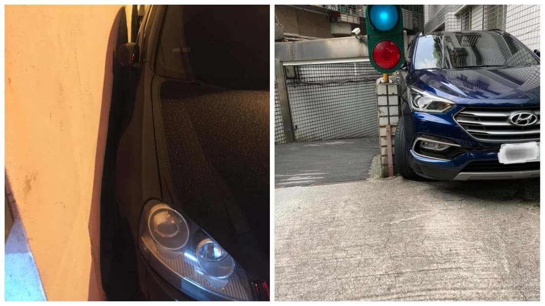 這些網友的停車技術也不輸那位車主。(圖/翻攝自爆廢公社公開版)