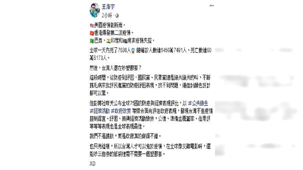 (圖/翻攝自王浩宇臉書)