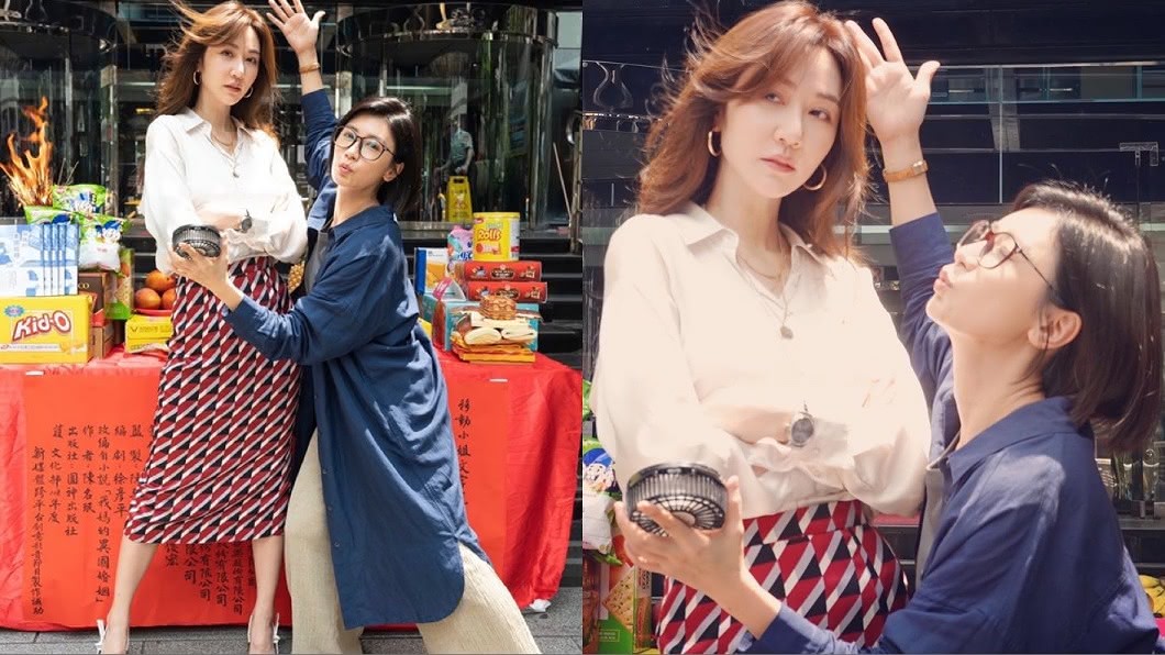 賈靜雯找來台劇女神曾莞婷演自己的閨密。(圖/翻攝自賈靜雯臉書)