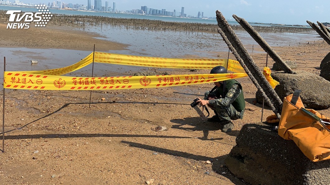 金門海巡灘岸發現未爆彈 軍方確認戰防雷殘體