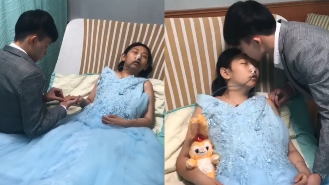 癌末女穿禮服虛弱躺病床…曝臨終心願：想見媽最後一面