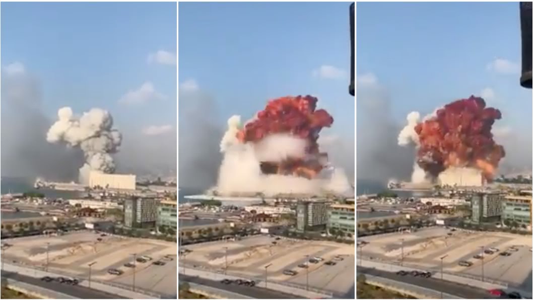 黎巴嫩首都大爆炸!橘紅火球竄天際 全市震動滿地屍體