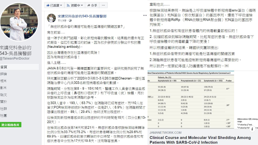 (圖/來講兒科急診的543-吳昌騰醫師 臉書)