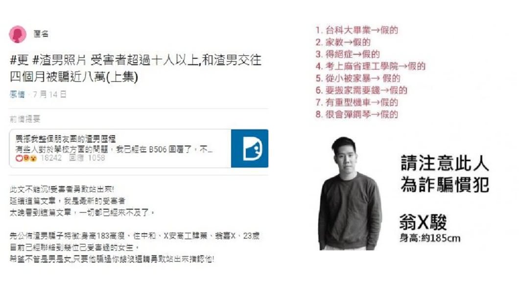 (圖/翻攝自Dcard)