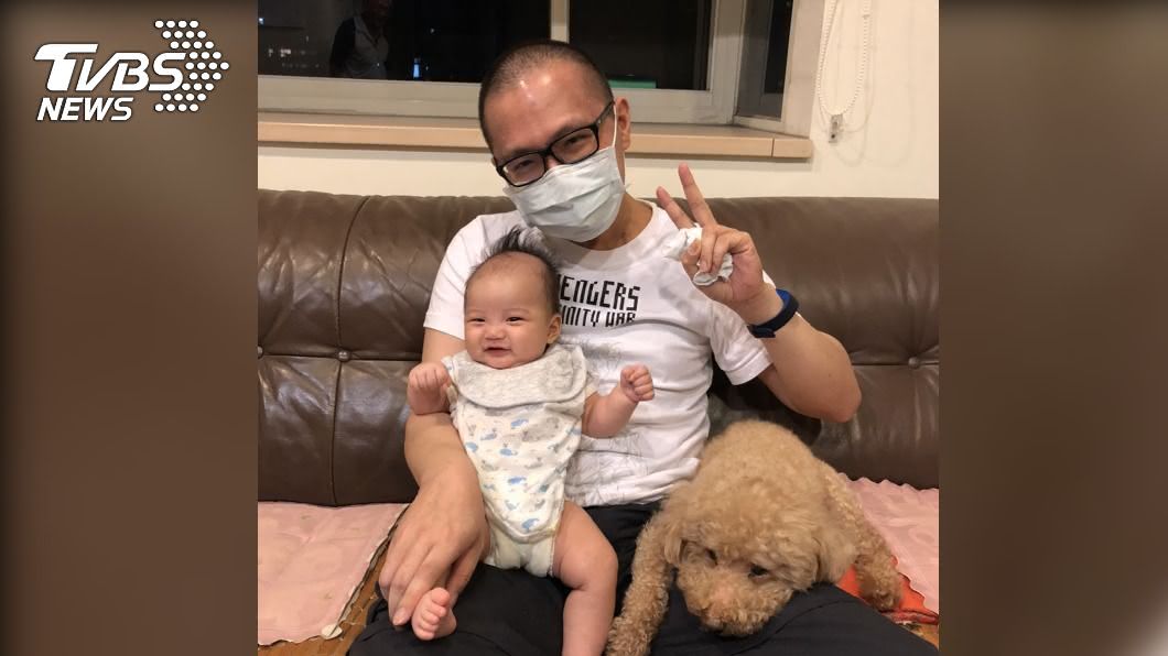癌症男提早儲精，今年孩子順利出生。（圖／癌症希望基金會提供）