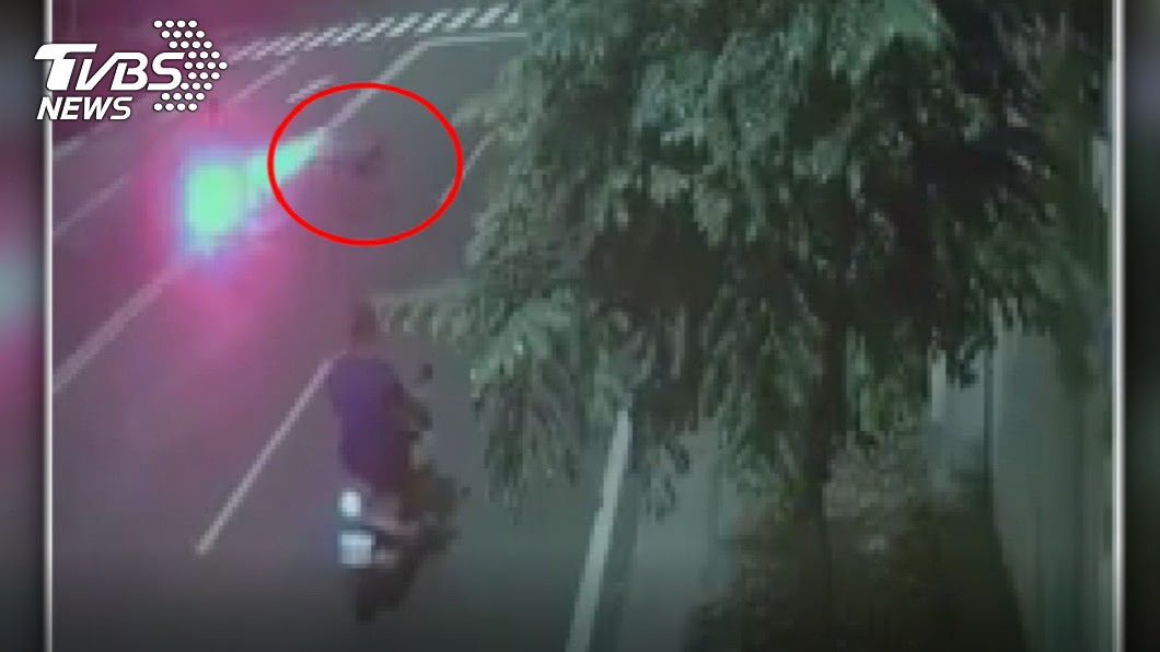 攝影畫面清楚拍攝到比特犬跳車撲人。(圖/TVBS)
