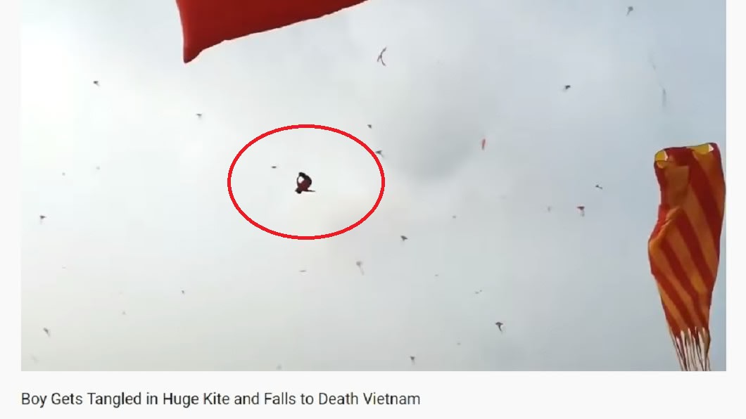 越南5歲童遭風箏纏腳 捲20公尺高空直墜落地亡