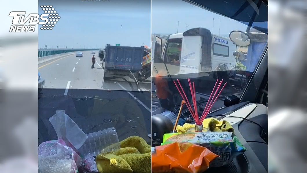1死3傷!台61線「砂石車追撞工程車」路人也遭波及