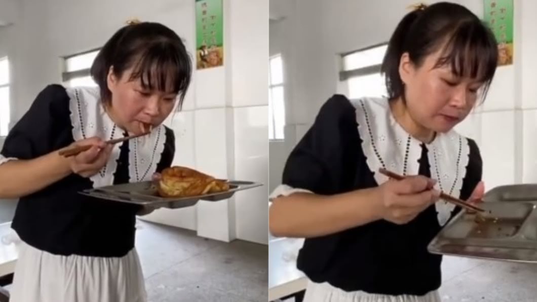 開學日震撼教育?副校長吃光學生「剩飯」 學生看傻眼