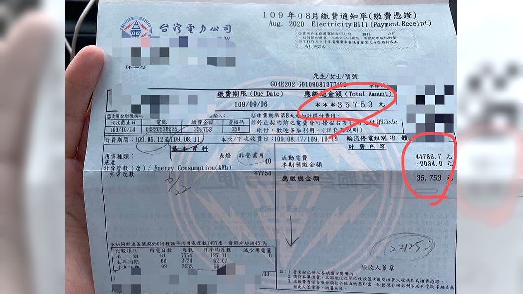 比我薪水還多!電費帳單飆至3.5萬 女房客嚇到秒退租