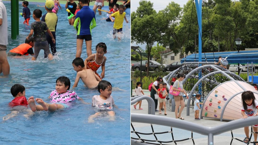 抓住夏天尾巴! 嘉義親水公園親子鑽進「鯨魚肚」