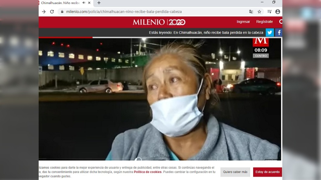 達林的奶奶在鏡頭前哭訴。（圖／翻攝自《Milenio》）