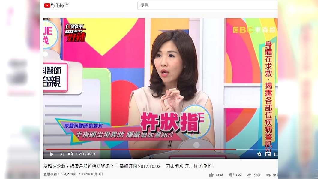 （圖／翻攝自節目《醫師好辣》YouTube）