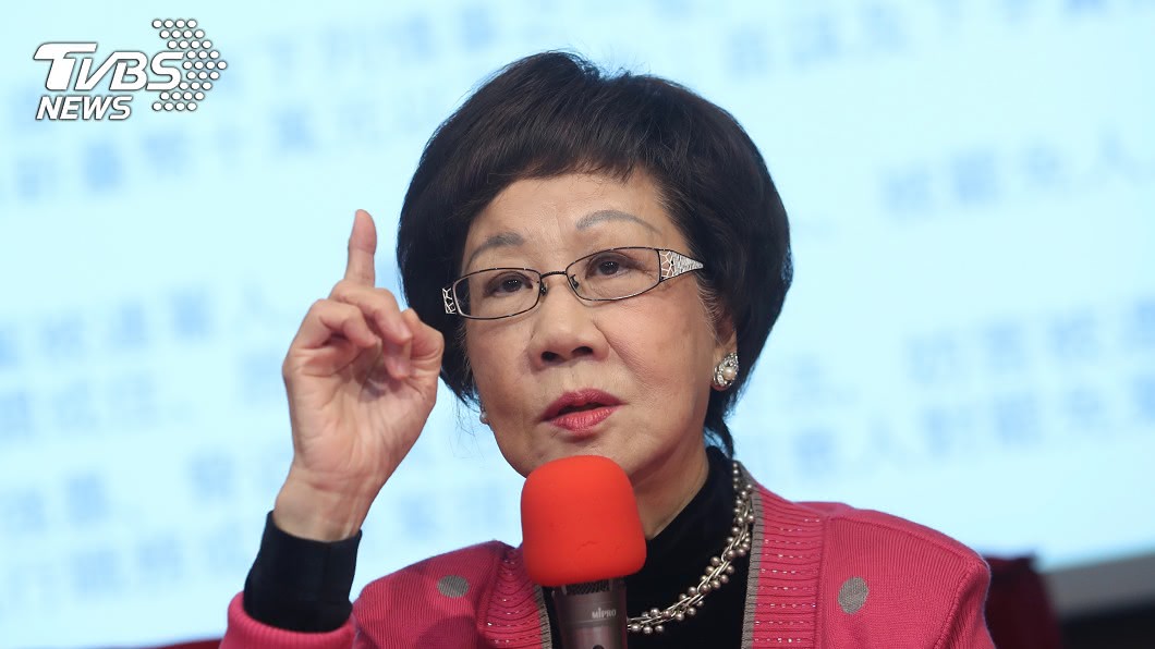 前副總統呂秀蓮表示，希望藍營全團取消前往海峽論壇。（圖／中央社）