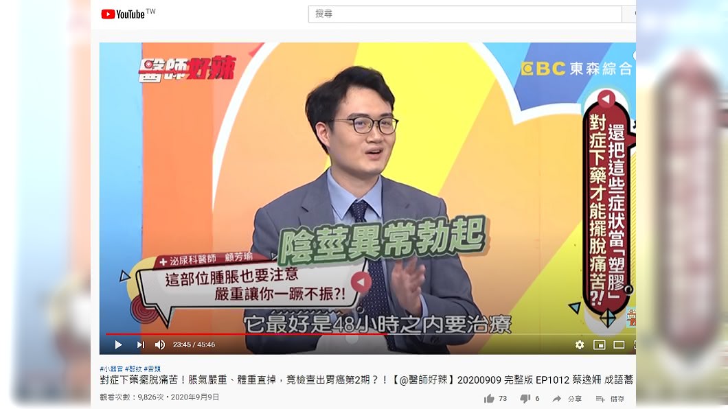 (圖/翻攝自節目《醫師好辣》YouTube)