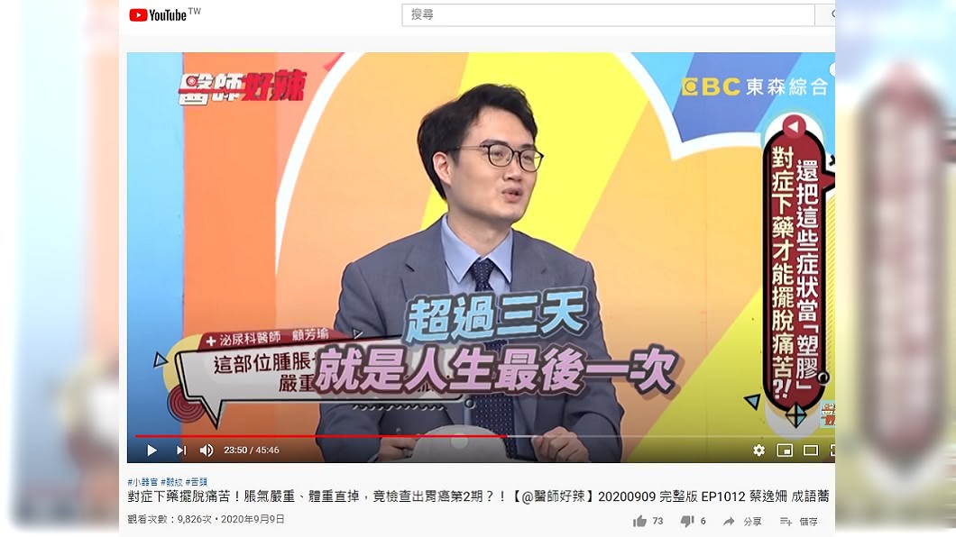(圖/翻攝自節目《醫師好辣》YouTube)