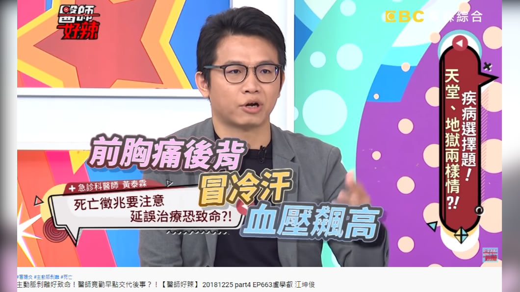 主動脈剝離致死率相當高。（圖／翻攝自YouTube）