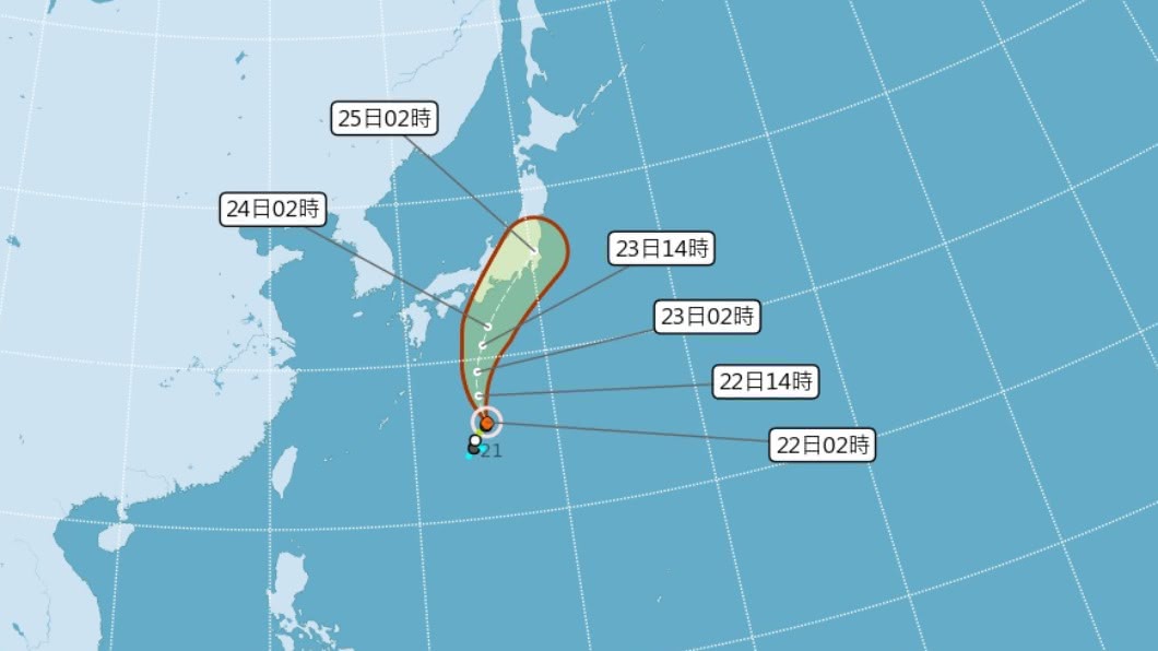 東北風減弱各地多雲到晴　颱風白海豚朝日本前進