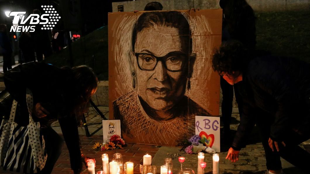 美國已故大法官金斯柏格，遺體將供大眾瞻仰。（圖／達志影像路透社）