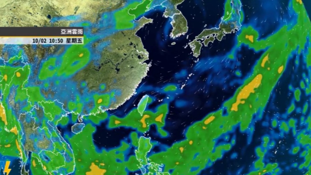 氣象粉專公布中秋假期雲雨狀況。(圖/翻攝自天氣風險臉書)