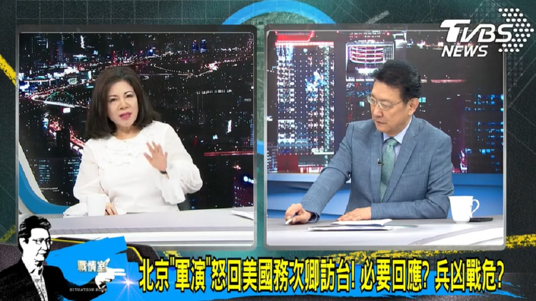 陳文茜在TVBS《少康戰情室》與趙少康大聊台獨話題。(圖/TVBS)