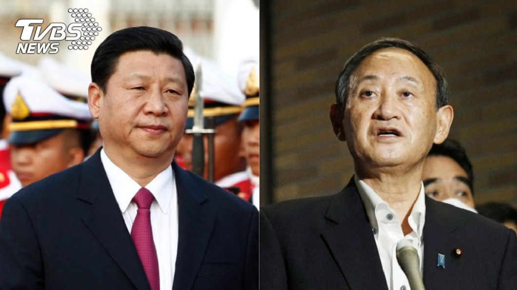 陸國家主席習近平與日相菅義偉通話。（合成圖／達志影像路透社）