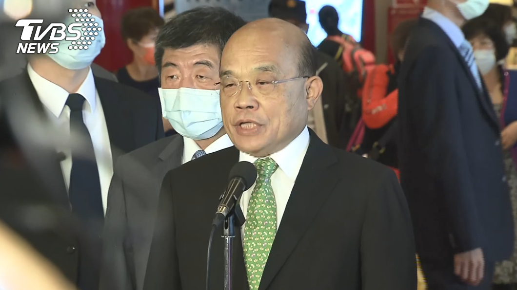 蘇貞昌批歐陽娜娜「唱不適當的歌」。(圖/TVBS)