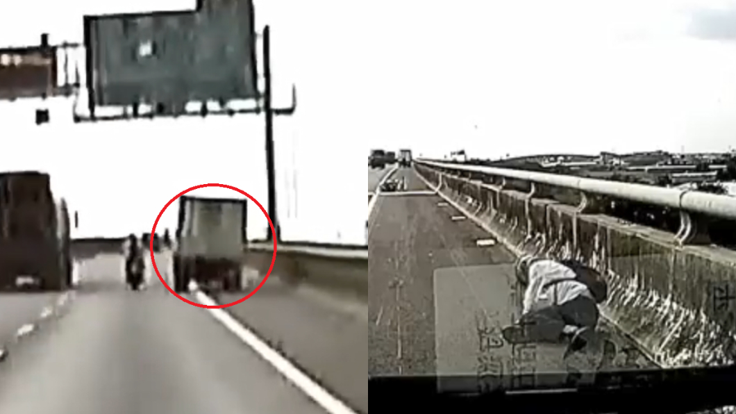 貨車路肩超車害撞嗆:是重機不讓路!騎士滾3圈痛倒路邊