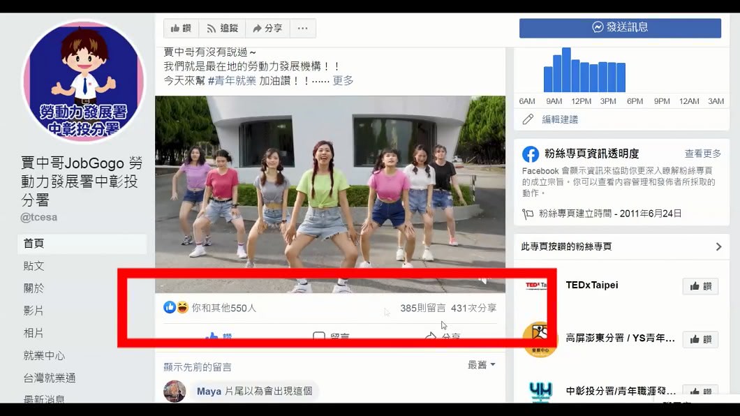 圖/翻攝自賈中哥JobGogo 勞動力發展署中彰投分署 臉書