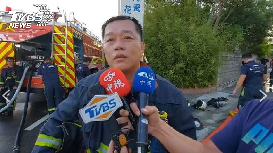 台中市消防局第一大隊大雅分隊長吳孟溫。(圖/TVBS)