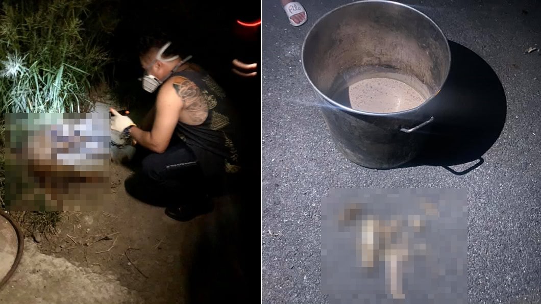 疑似烹狗肉的湯鍋。(圖/翻攝自新竹市浪愛傳遞貓狗tnvr協會臉書)