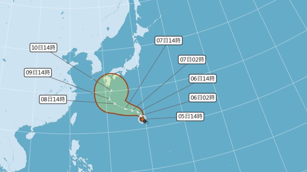 颱風昌鴻往日本九州機率高 7、8日路徑明朗