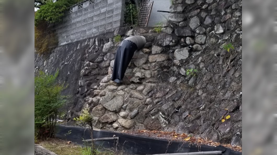 石牆裂縫驚見「斷掌男屍」!下半身半空狂飄 他走近傻了