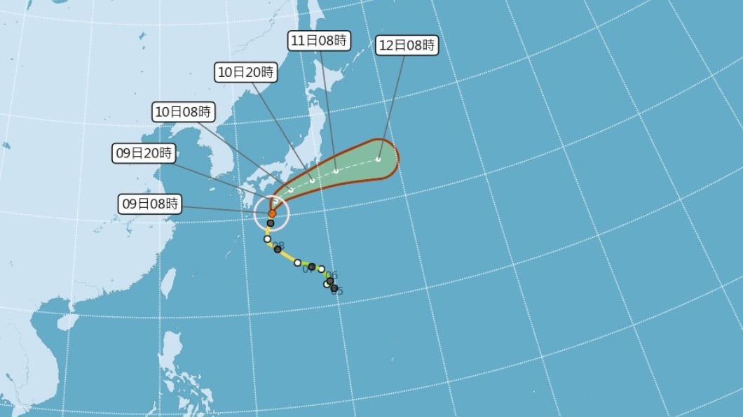 颱風昌鴻移動緩慢路徑轉偏南 登陸日本可能性低