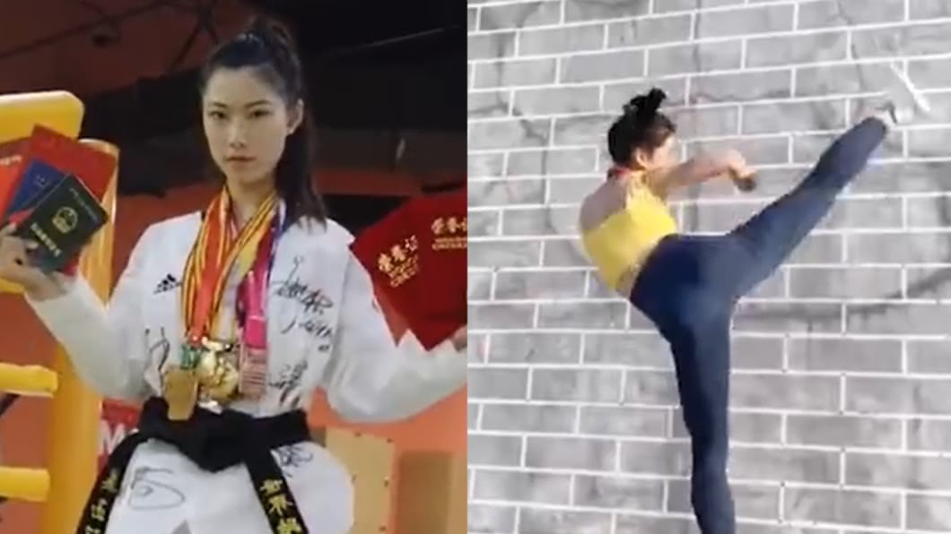 姜姓老闆娘是跆拳道高手,曾拿過多次冠軍。(圖/翻攝自微博)