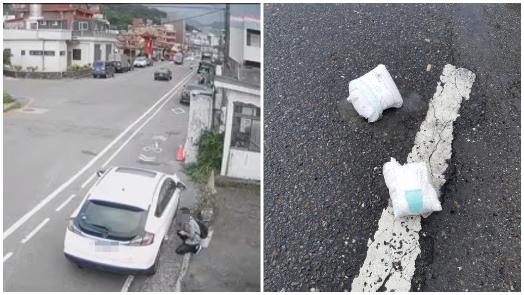 年輕爸左右張望「車底丟兩包」 網看氣炸:可憐的孩子