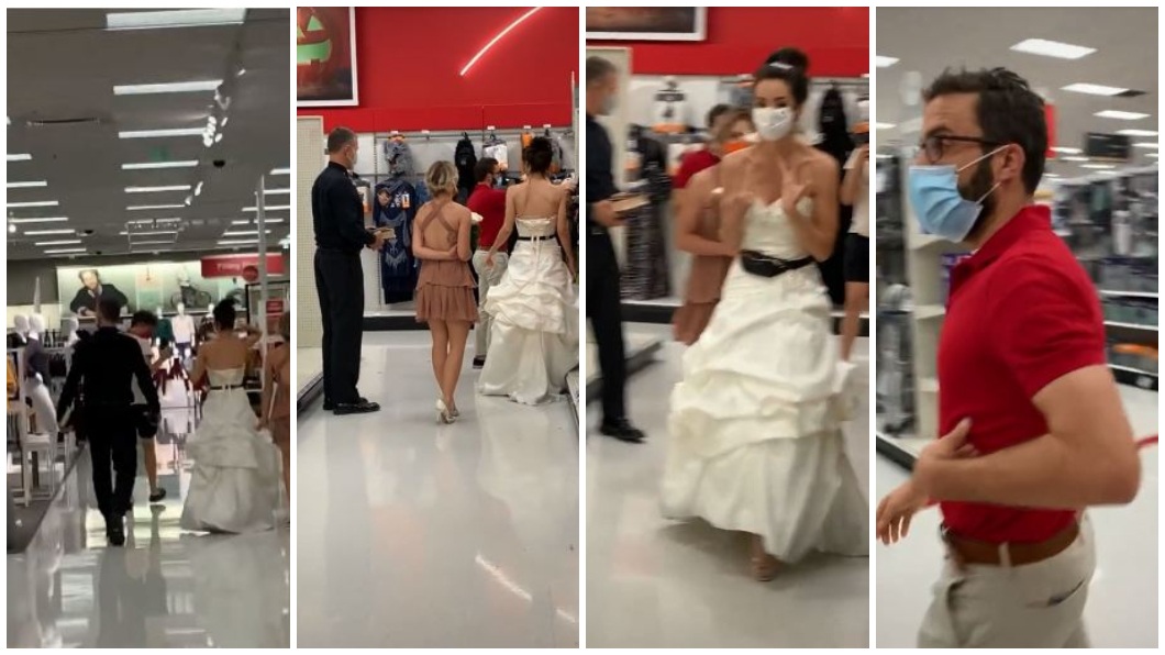 超狂逼婚!女穿婚紗帶伴娘牧師 直闖男友公司就地結婚