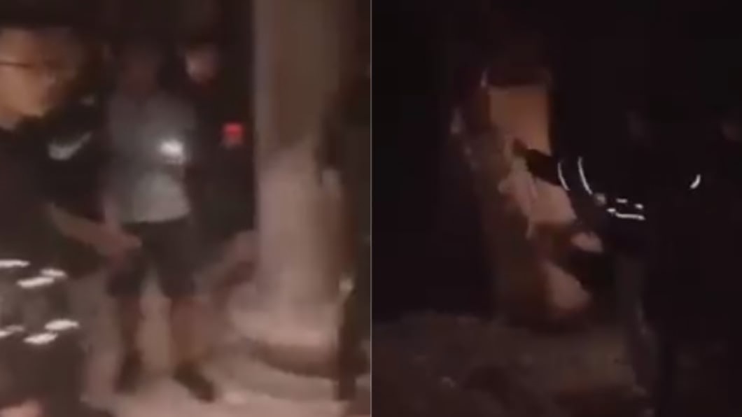 一群青少年闖入淨因寺大搞破壞。(圖/翻攝自爆怨公社)