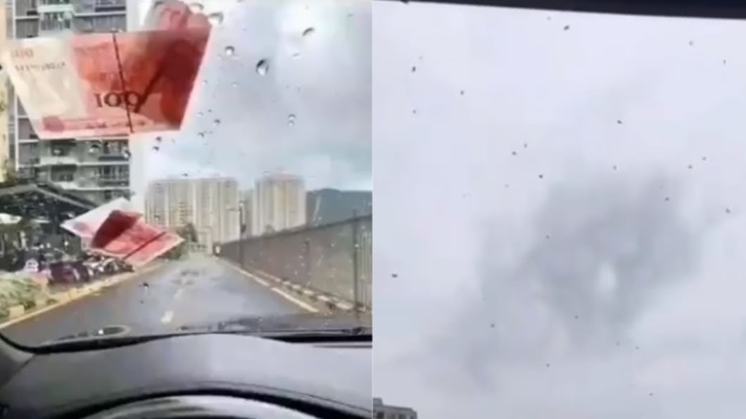 「天降錢雨」路人瘋搶 土豪男嗨過頭狂撒850萬鈔票