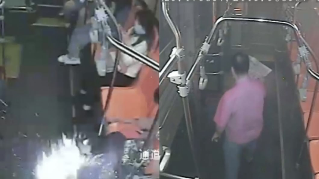 廣州一台公車日前出現手機自燃事故。(圖/翻攝自《南方都市報》)