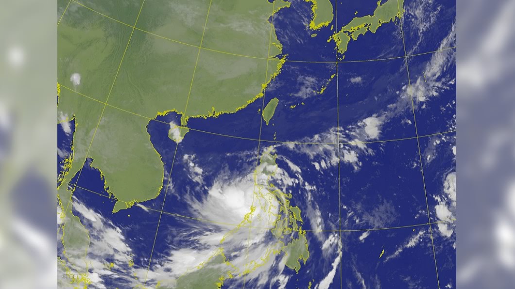 今（26日）早觀測的衛星雲圖。（圖／翻攝自中央氣象局）